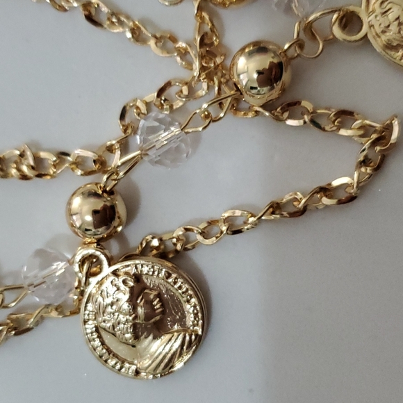 Fashion Gold Tone Casual Coin Women Girl Bracelet - Picture 4 of 7